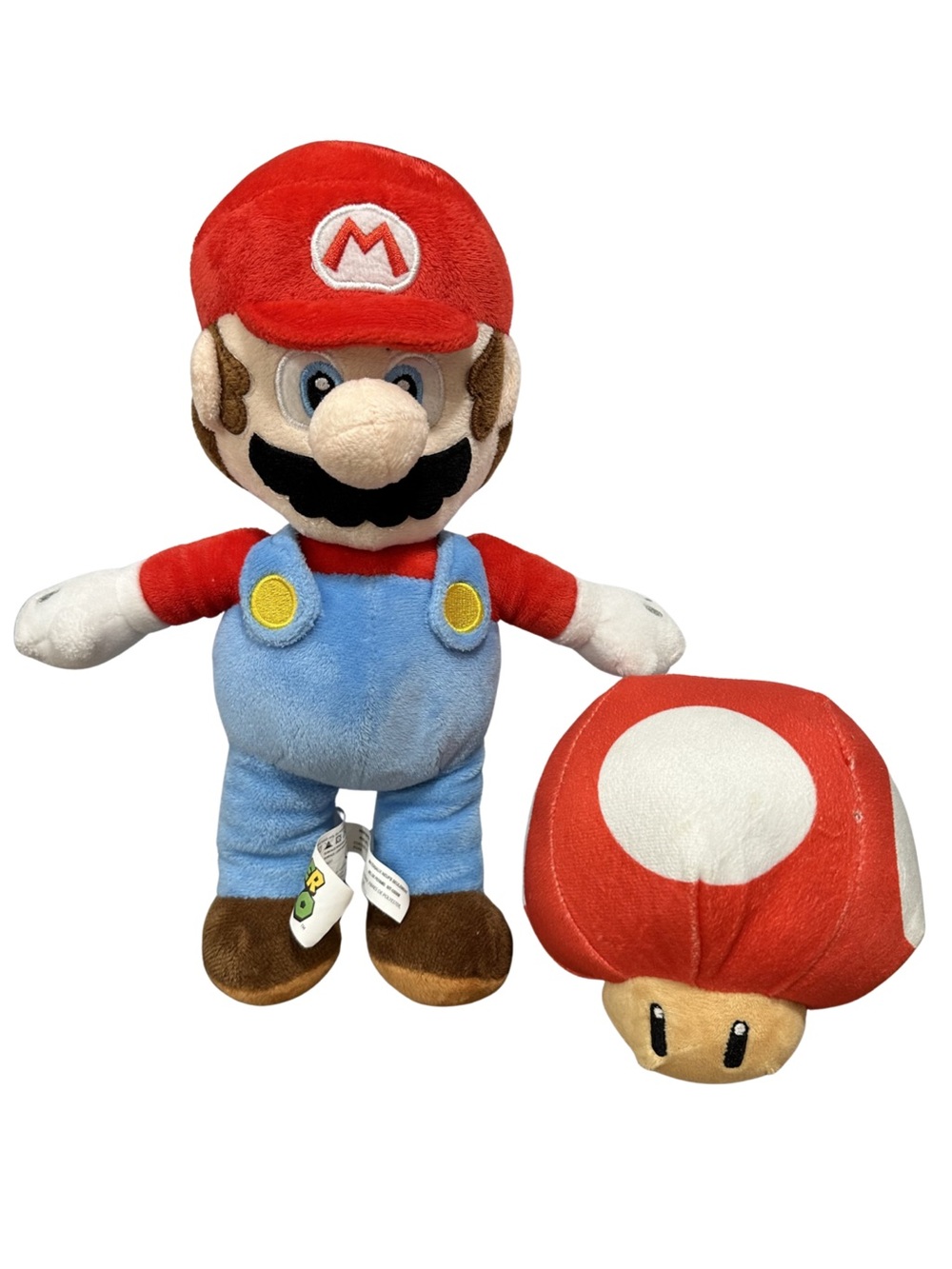Nintendo Mario Stuffed Plush Super Mario Brothers & Mushroom Lot of 2